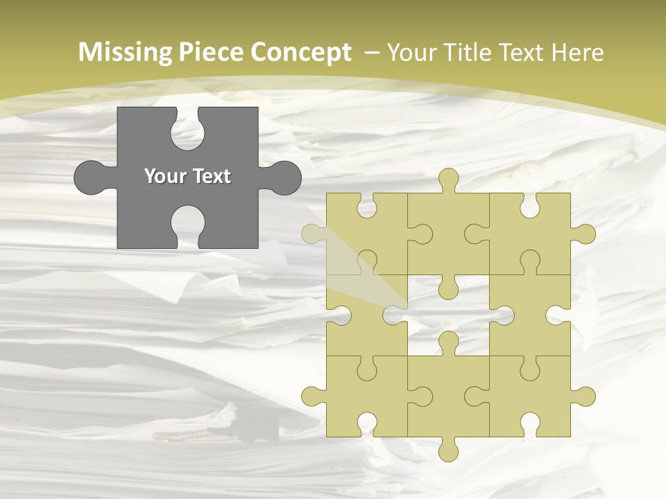 A Pile Of Papers On Top Of A White Plate PowerPoint Template