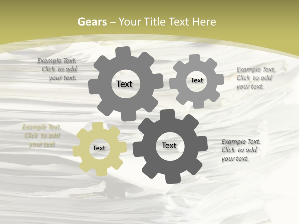 A Pile Of Papers On Top Of A White Plate PowerPoint Template