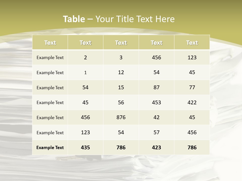 A Pile Of Papers On Top Of A White Plate PowerPoint Template