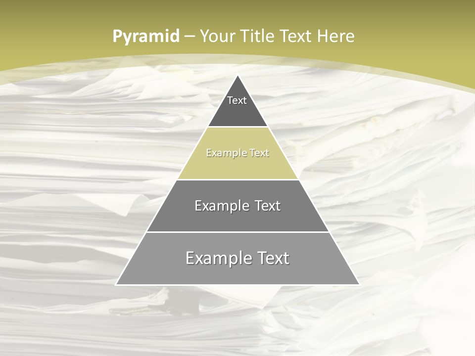 A Pile Of Papers On Top Of A White Plate PowerPoint Template