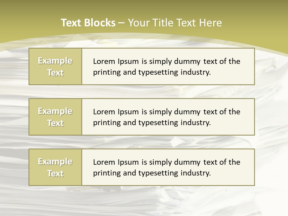 A Pile Of Papers On Top Of A White Plate PowerPoint Template