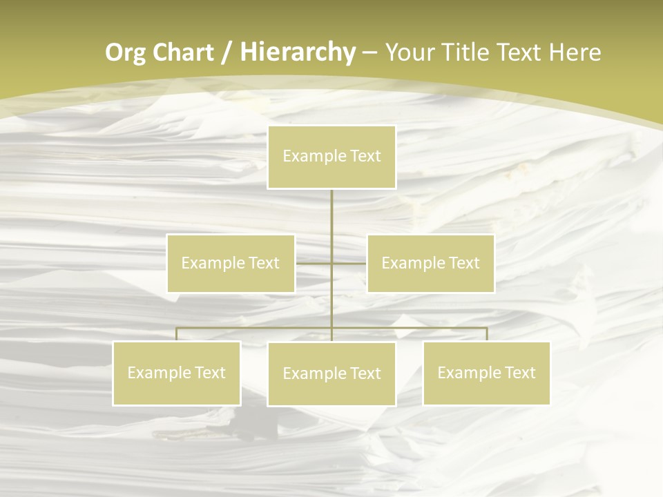 A Pile Of Papers On Top Of A White Plate PowerPoint Template