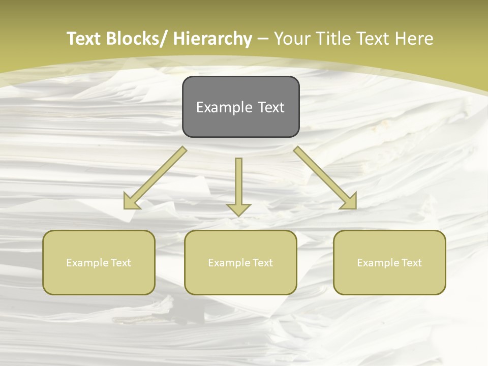 A Pile Of Papers On Top Of A White Plate PowerPoint Template