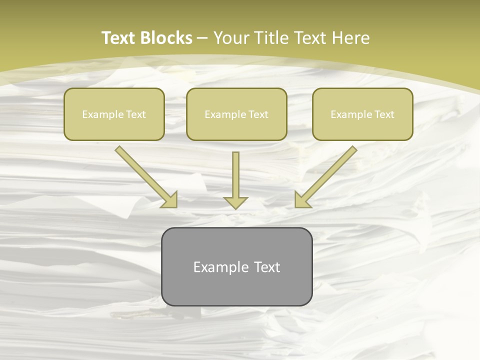 A Pile Of Papers On Top Of A White Plate PowerPoint Template