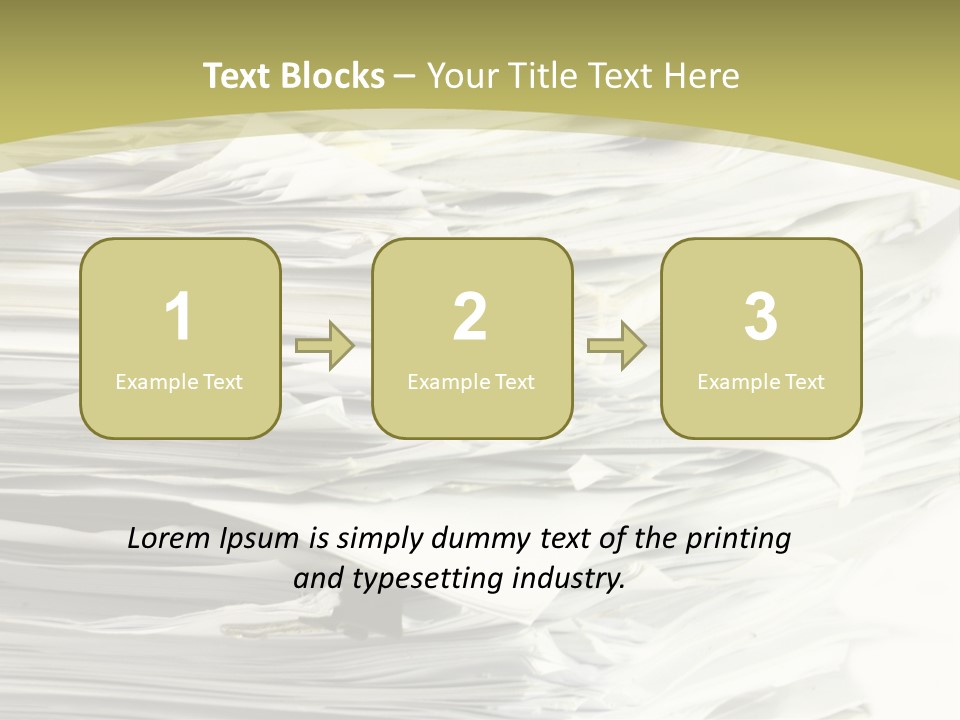 A Pile Of Papers On Top Of A White Plate PowerPoint Template