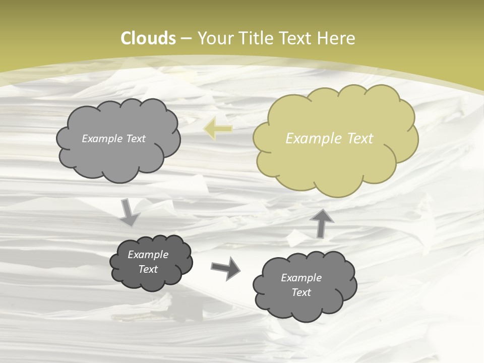 A Pile Of Papers On Top Of A White Plate PowerPoint Template