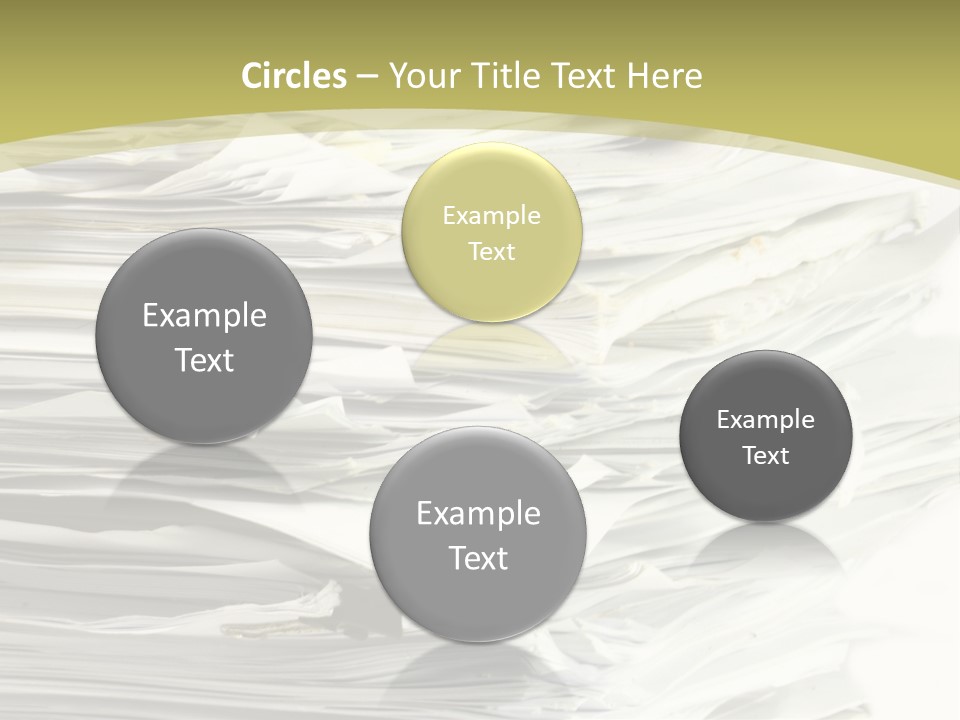 A Pile Of Papers On Top Of A White Plate PowerPoint Template