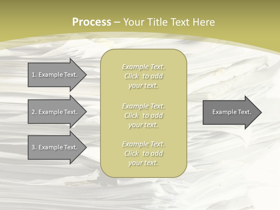 A Pile Of Papers On Top Of A White Plate PowerPoint Template