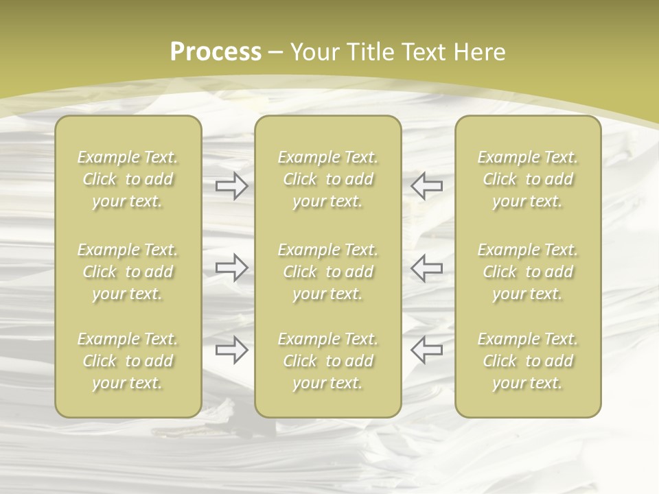 A Pile Of Papers On Top Of A White Plate PowerPoint Template