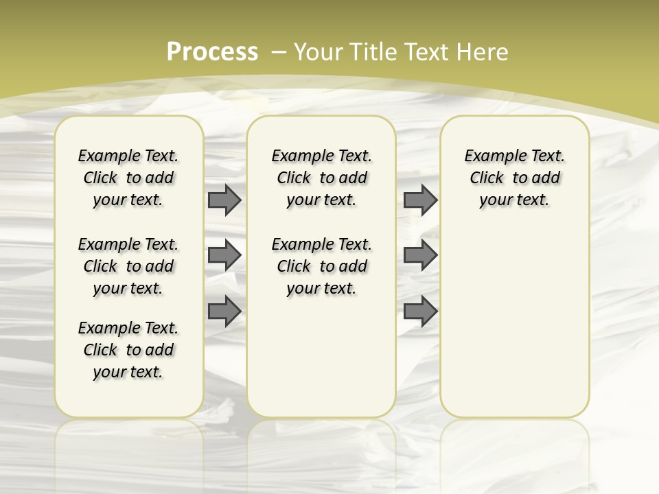 A Pile Of Papers On Top Of A White Plate PowerPoint Template