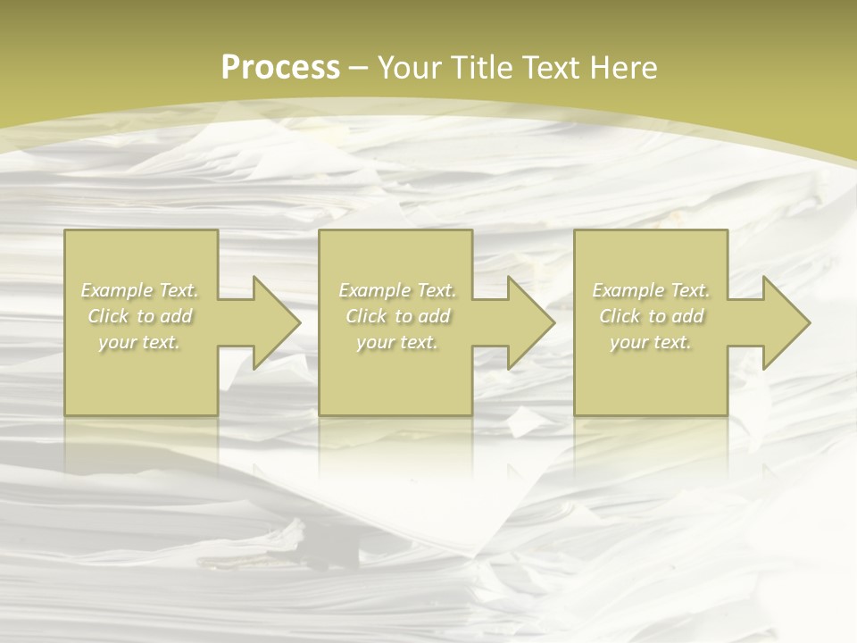 A Pile Of Papers On Top Of A White Plate PowerPoint Template