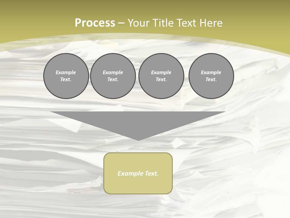 A Pile Of Papers On Top Of A White Plate PowerPoint Template