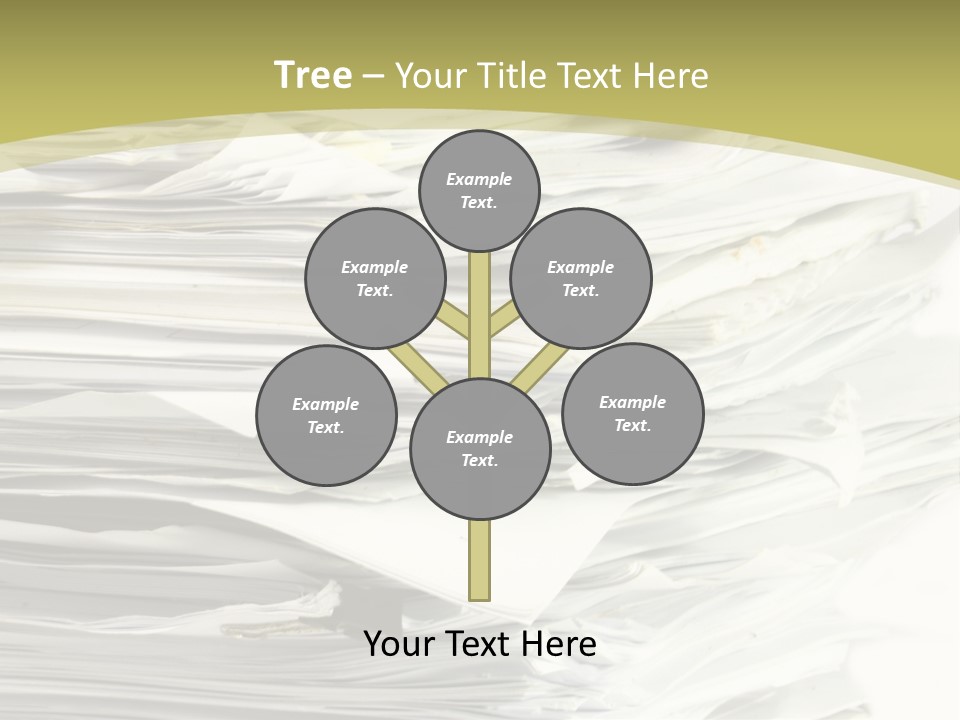 A Pile Of Papers On Top Of A White Plate PowerPoint Template