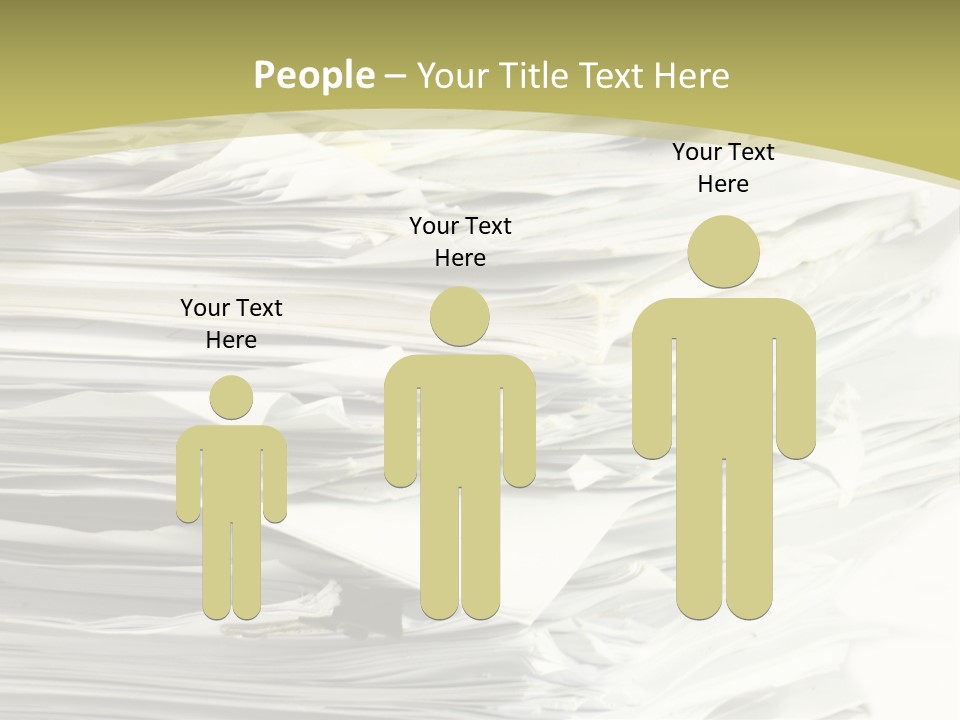 A Pile Of Papers On Top Of A White Plate PowerPoint Template