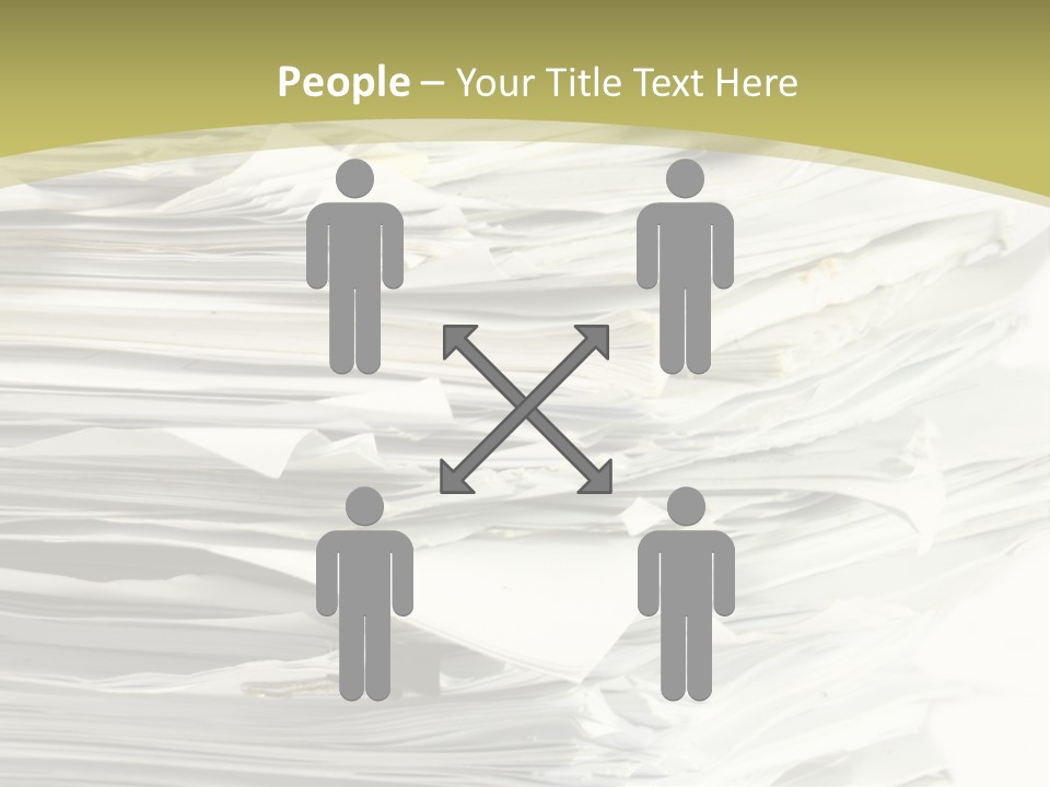 A Pile Of Papers On Top Of A White Plate PowerPoint Template
