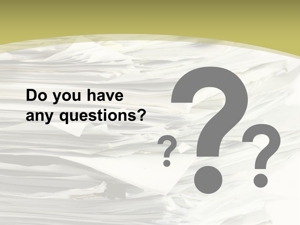 A Pile Of Papers On Top Of A White Plate PowerPoint Template