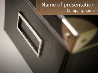 A Close Up Of A Door Handle On A Door PowerPoint Template