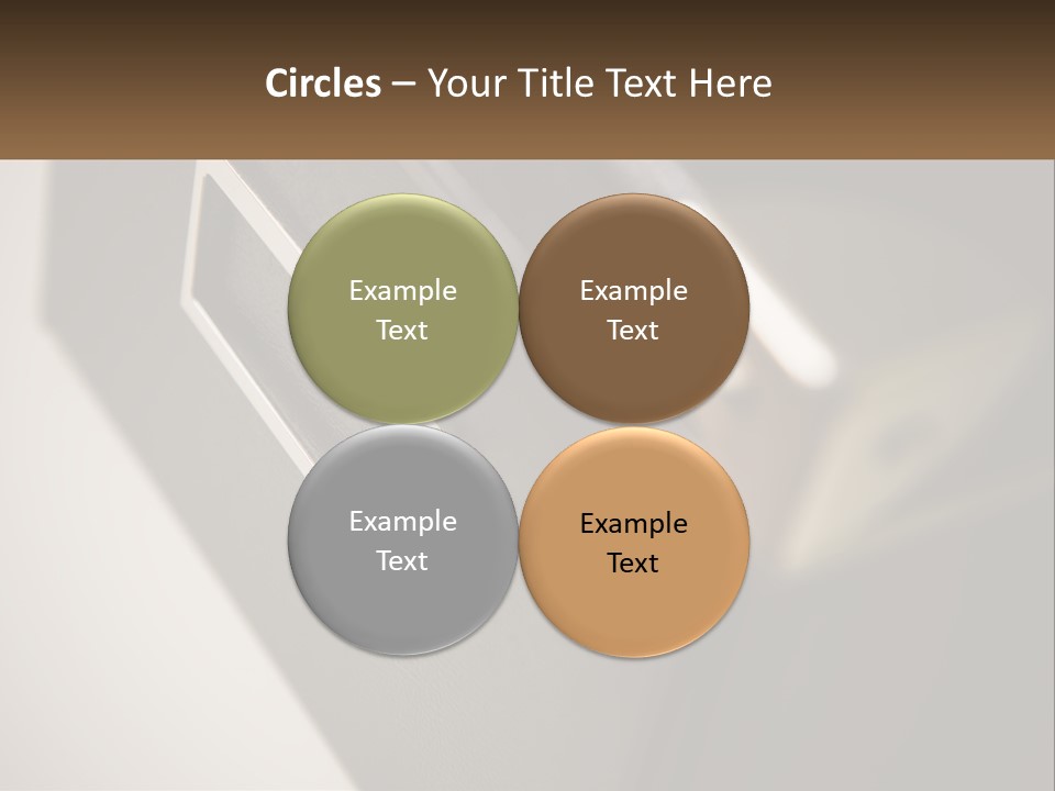 A Close Up Of A Door Handle On A Door PowerPoint Template