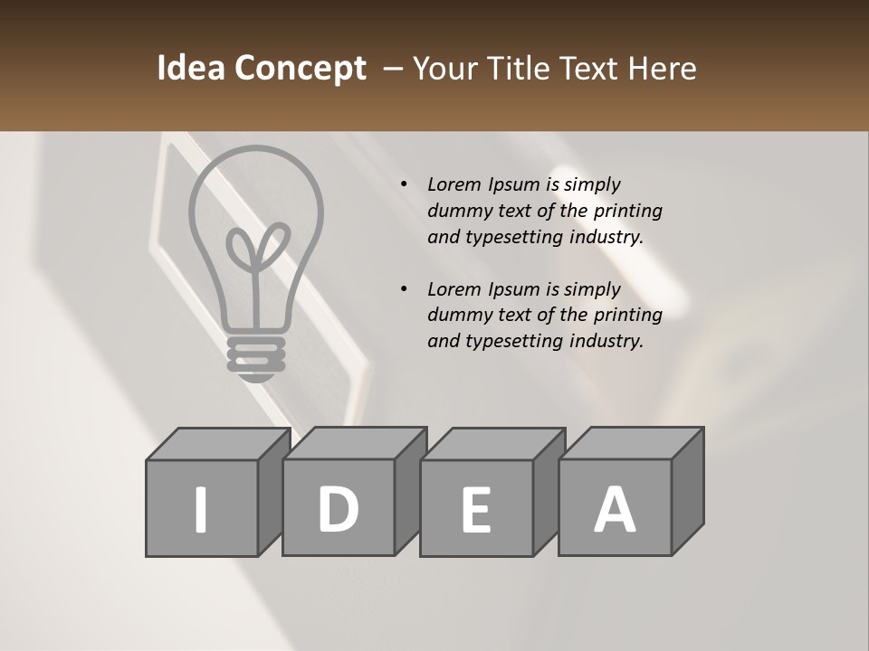 A Close Up Of A Door Handle On A Door PowerPoint Template