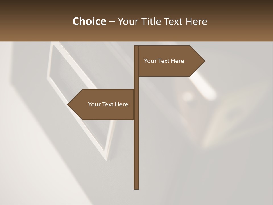 A Close Up Of A Door Handle On A Door PowerPoint Template