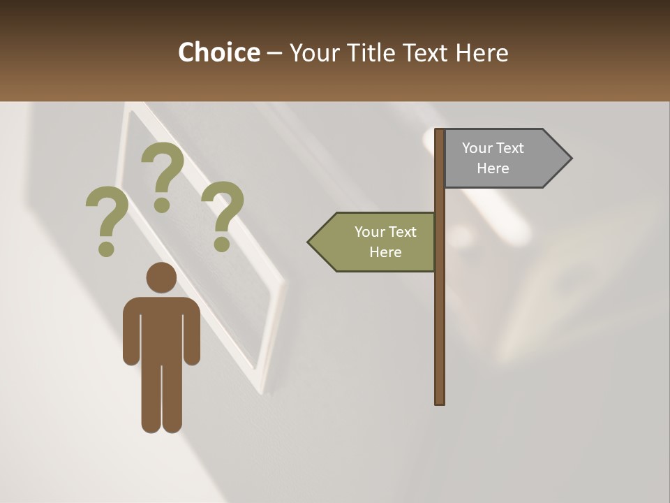 A Close Up Of A Door Handle On A Door PowerPoint Template