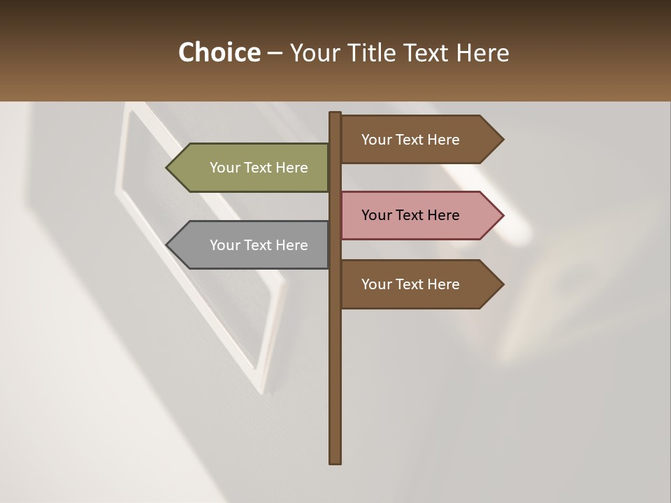 A Close Up Of A Door Handle On A Door PowerPoint Template