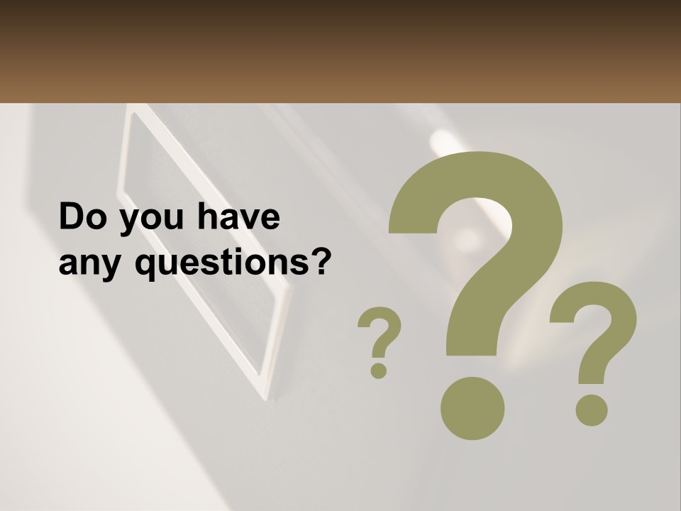 A Close Up Of A Door Handle On A Door PowerPoint Template