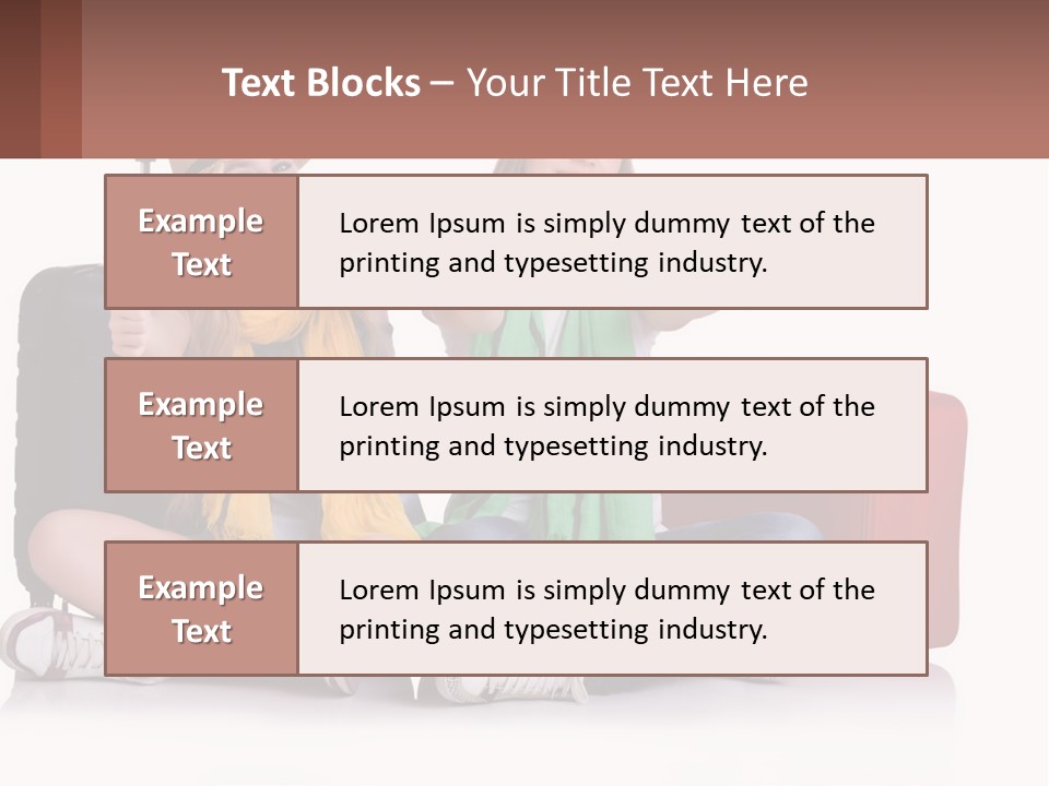 Two Women Sitting On The Ground With Luggage Giving Thumbs Up PowerPoint Template
