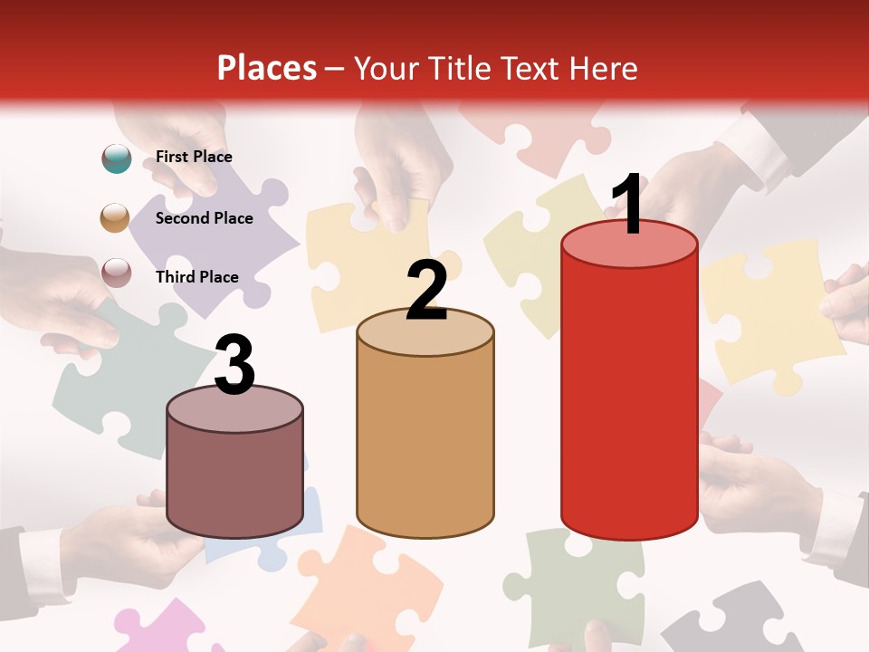 A Group Of People Holding Pieces Of A Puzzle PowerPoint Template