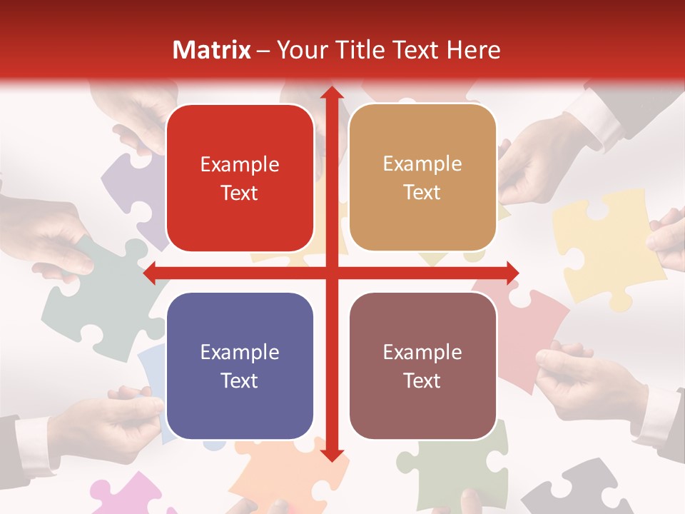 A Group Of People Holding Pieces Of A Puzzle PowerPoint Template