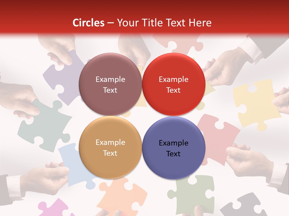 A Group Of People Holding Pieces Of A Puzzle PowerPoint Template