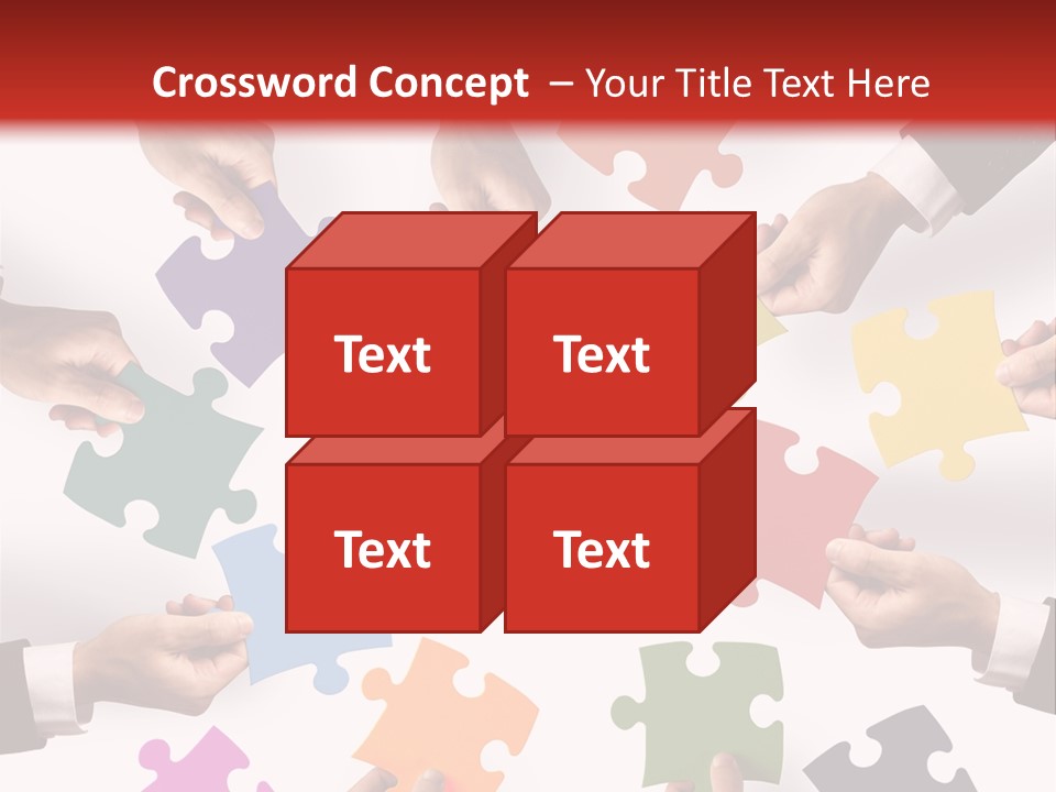 A Group Of People Holding Pieces Of A Puzzle PowerPoint Template