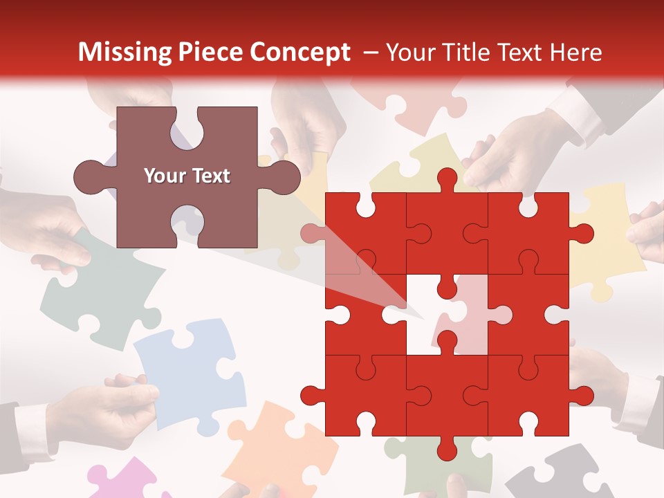 A Group Of People Holding Pieces Of A Puzzle PowerPoint Template