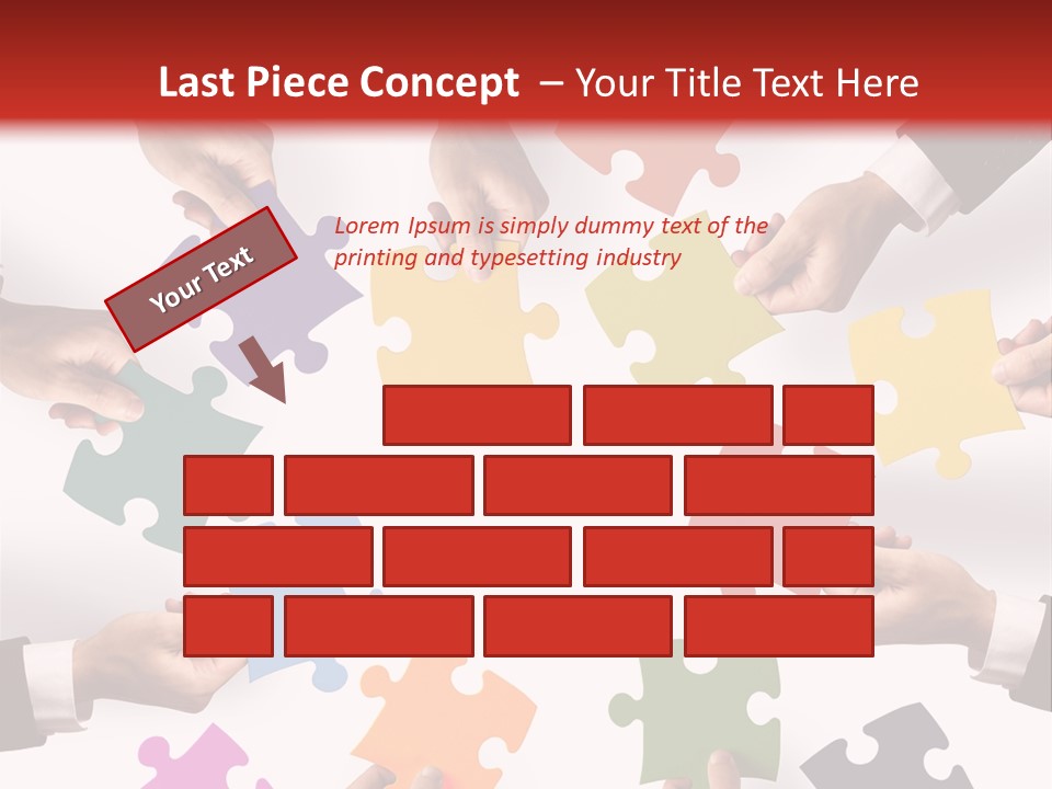 A Group Of People Holding Pieces Of A Puzzle PowerPoint Template