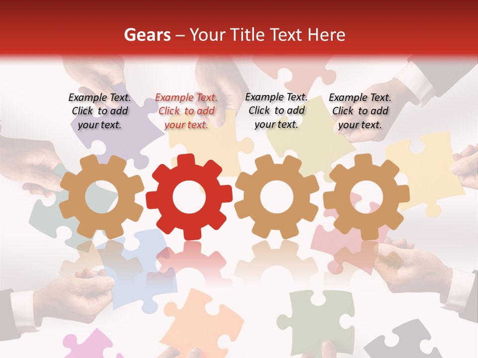 A Group Of People Holding Pieces Of A Puzzle PowerPoint Template