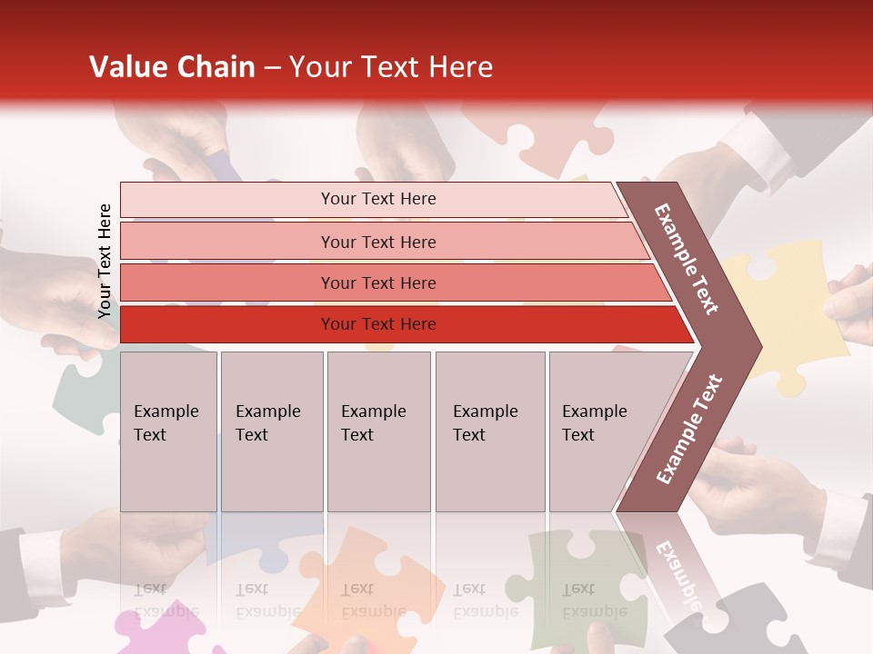 A Group Of People Holding Pieces Of A Puzzle PowerPoint Template
