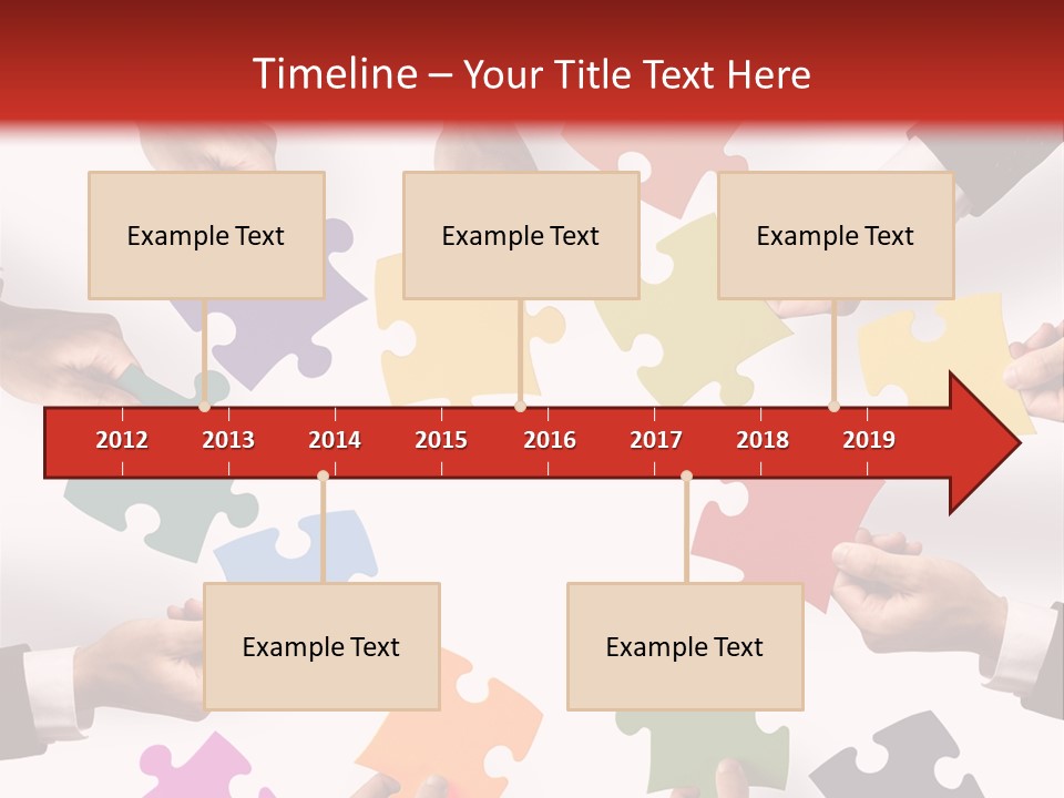 A Group Of People Holding Pieces Of A Puzzle PowerPoint Template