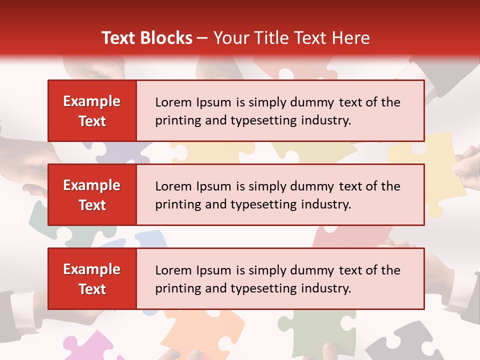 A Group Of People Holding Pieces Of A Puzzle PowerPoint Template