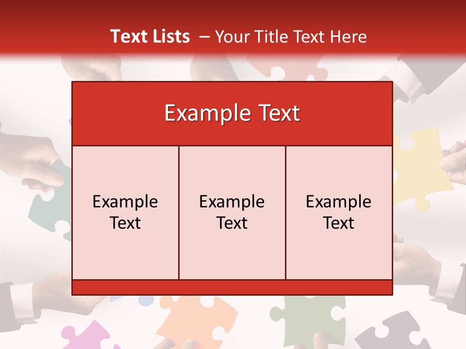 A Group Of People Holding Pieces Of A Puzzle PowerPoint Template