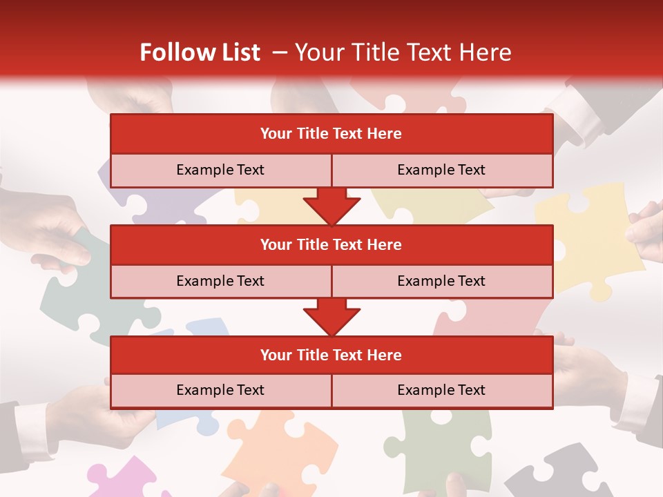 A Group Of People Holding Pieces Of A Puzzle PowerPoint Template