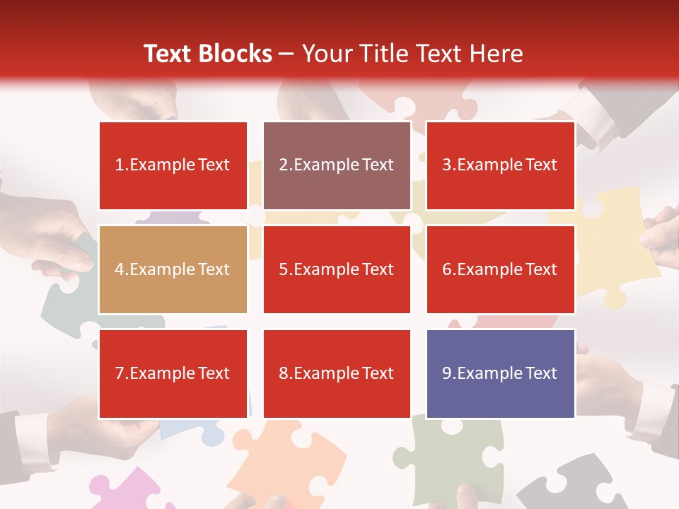 A Group Of People Holding Pieces Of A Puzzle PowerPoint Template