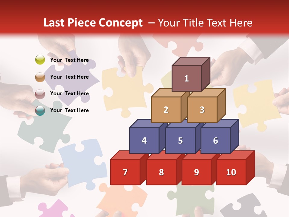 A Group Of People Holding Pieces Of A Puzzle PowerPoint Template