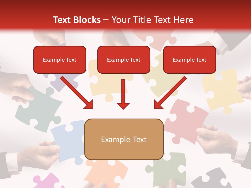 A Group Of People Holding Pieces Of A Puzzle PowerPoint Template