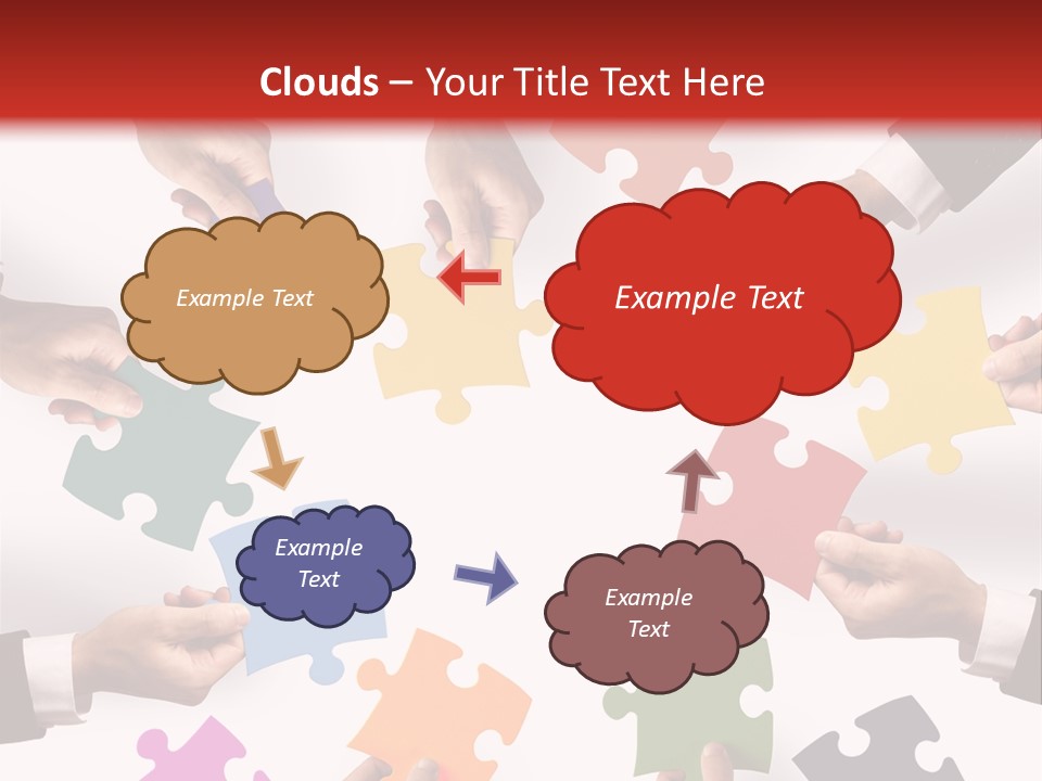 A Group Of People Holding Pieces Of A Puzzle PowerPoint Template