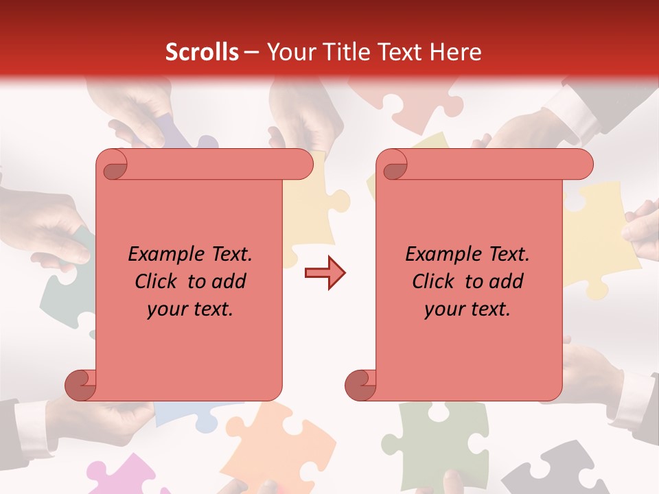 A Group Of People Holding Pieces Of A Puzzle PowerPoint Template