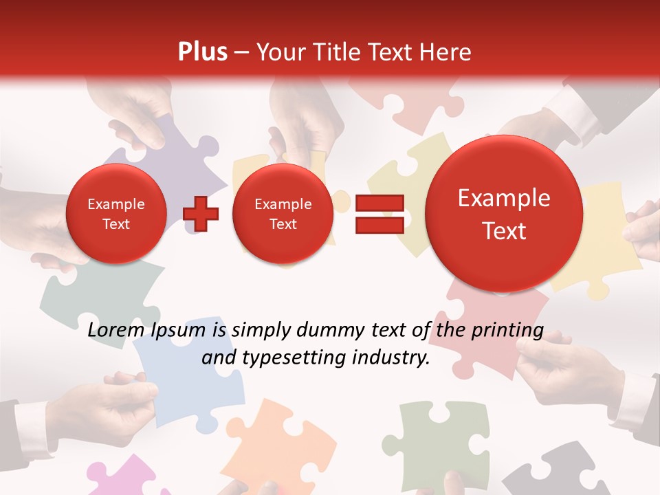 A Group Of People Holding Pieces Of A Puzzle PowerPoint Template