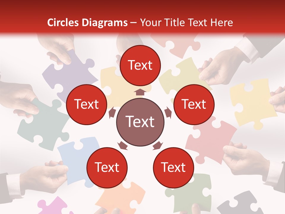 A Group Of People Holding Pieces Of A Puzzle PowerPoint Template