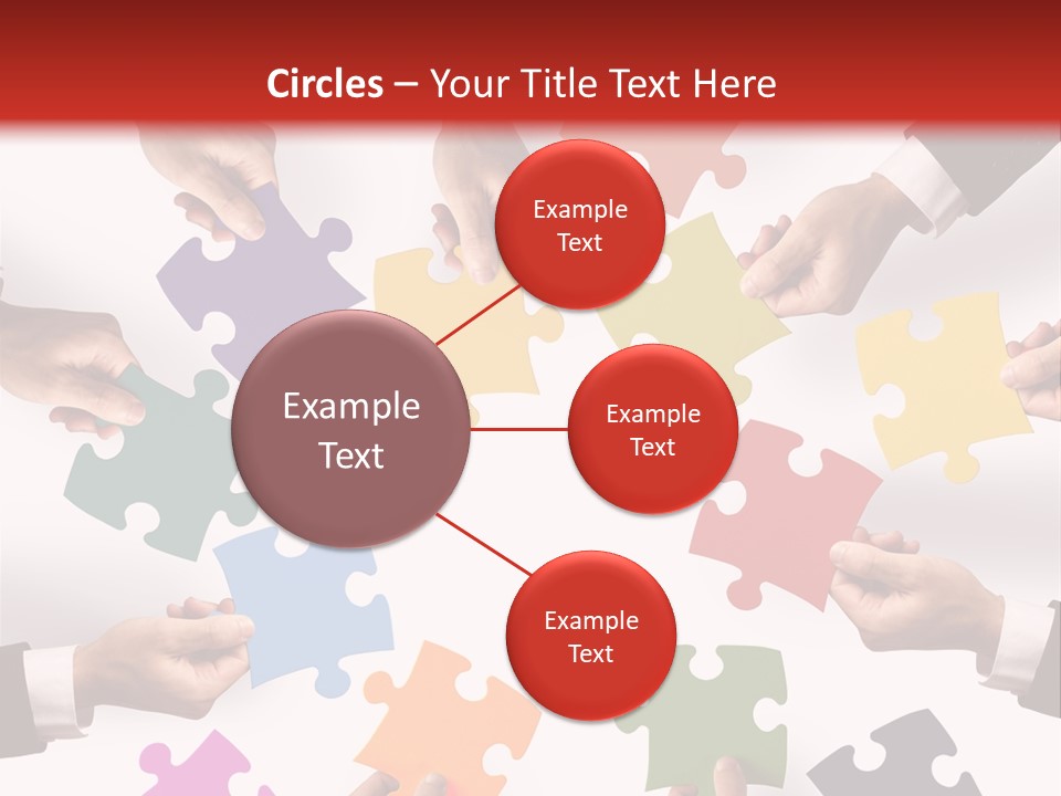 A Group Of People Holding Pieces Of A Puzzle PowerPoint Template