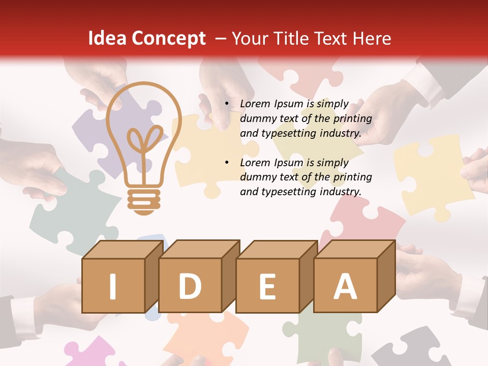 A Group Of People Holding Pieces Of A Puzzle PowerPoint Template