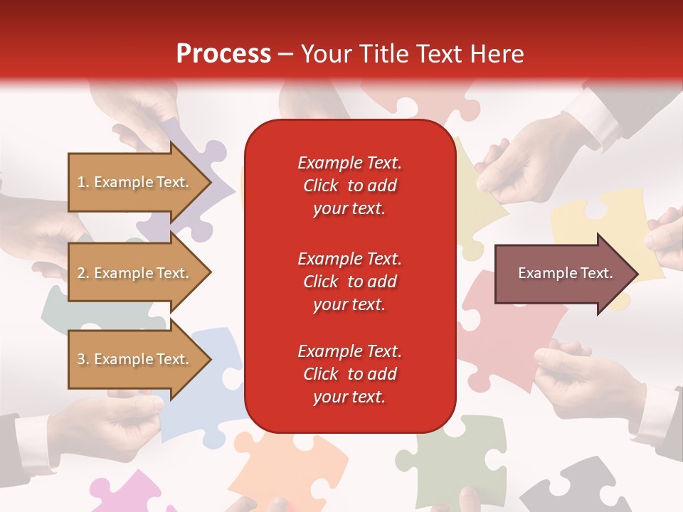A Group Of People Holding Pieces Of A Puzzle PowerPoint Template